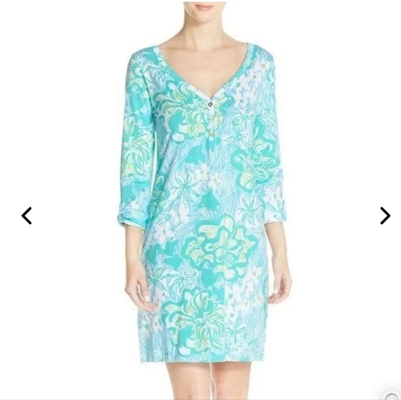 Lilly Pulitzer Palmetto Mini Dress in Wave Rider Lagoon Green size XS - Picture 3 of 6